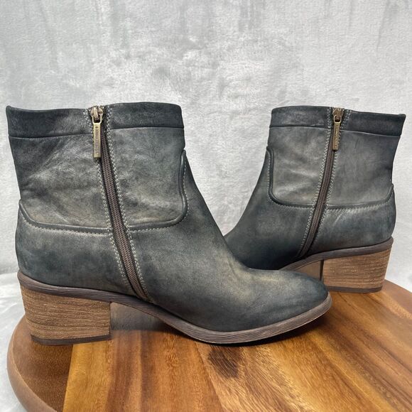 Donald J Pliner Boots Womens 8 M Black Western Couture Darua Rugged Burnished - Picture 9 of 16